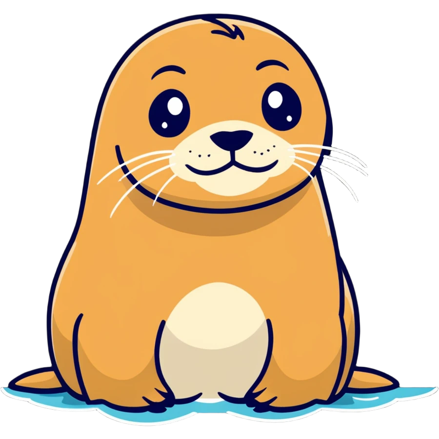 A smiling sea lion  emoji