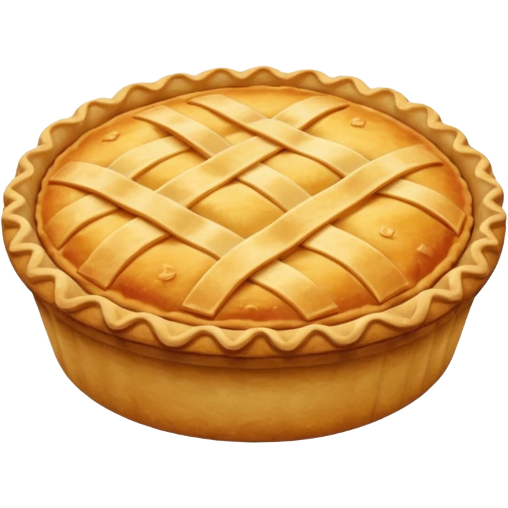 round baked pie, golden crust with subtle top pattern emoji