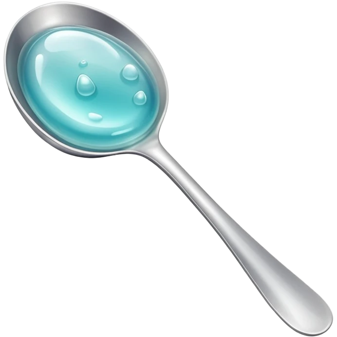 a spoon with white clear jelly emoji