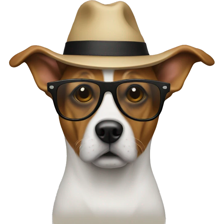 Dog sunglasses hat emoji