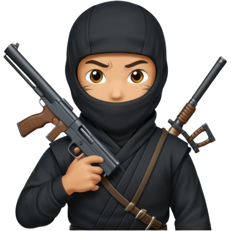 ninja with gun emoji