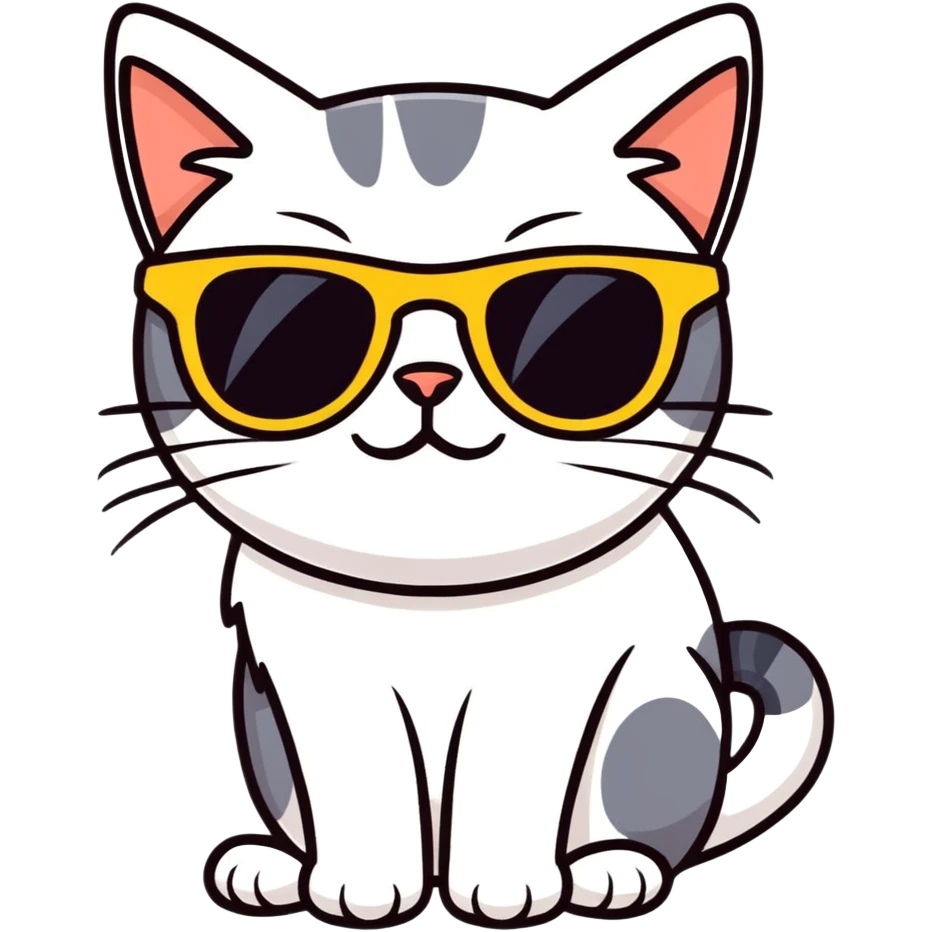 Cat with sunglasses emoji