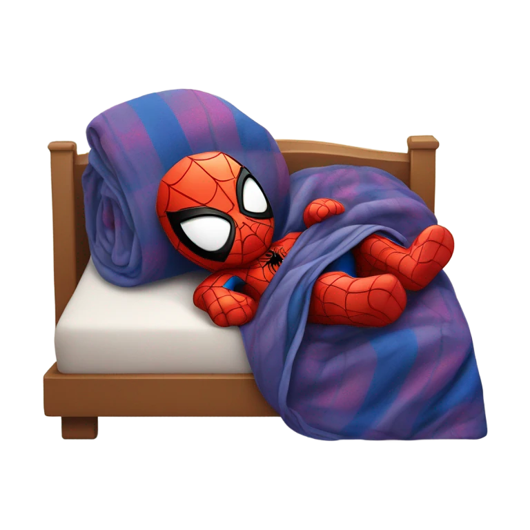 spider man sleeping bed cute  emoji