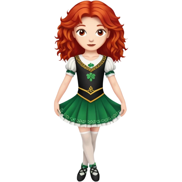 Irish dancer with red hair emoji