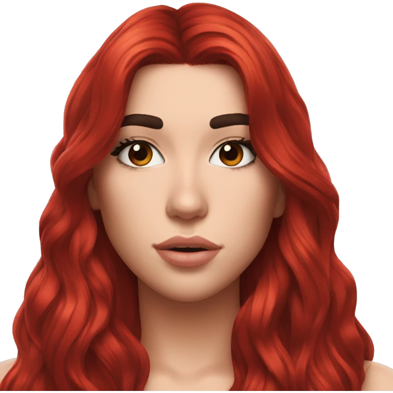 Dua lipa red hair  emoji