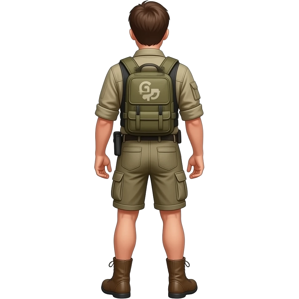 cazador de cuerpo entero  i que no este de espaldas y que se le vean las patas que sea un chico emoji