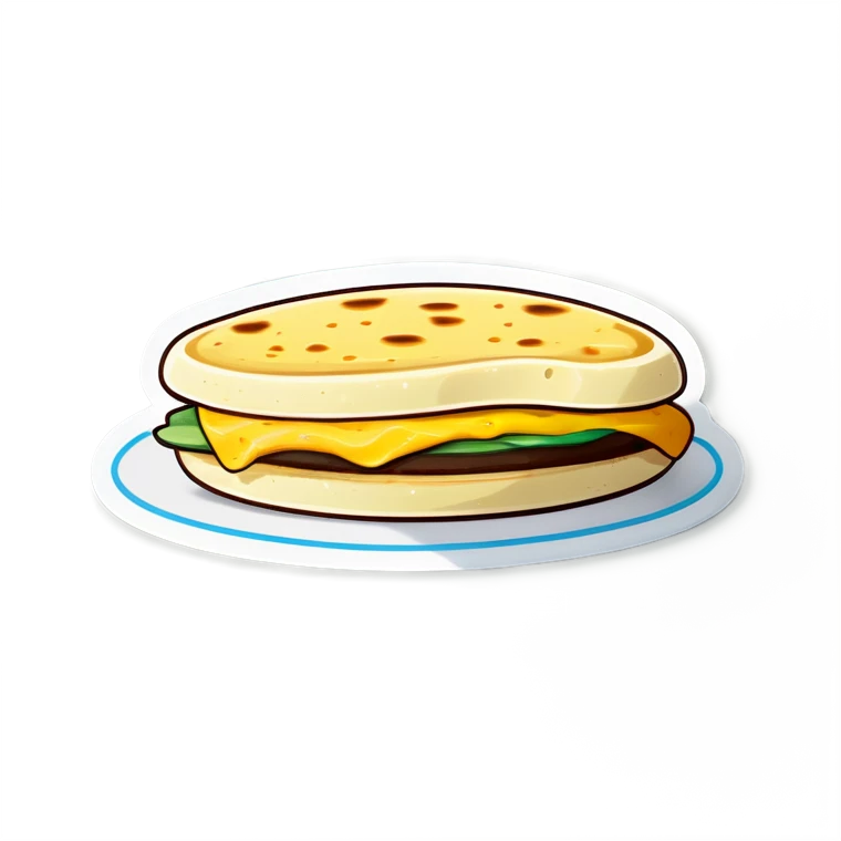 Arepa con queso y tocinería emoji