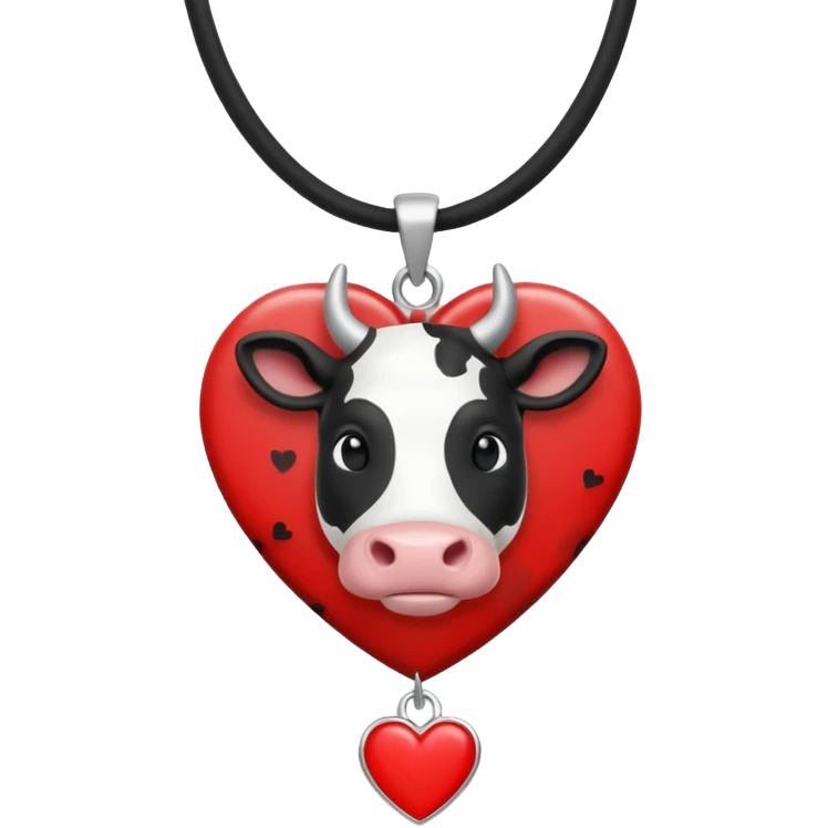 i need combination of this two emojis for making a neckless ❤️🐮  emoji