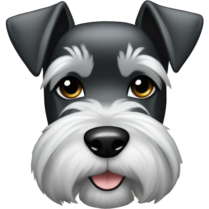 Female black and silver miniature schnauzer emoji