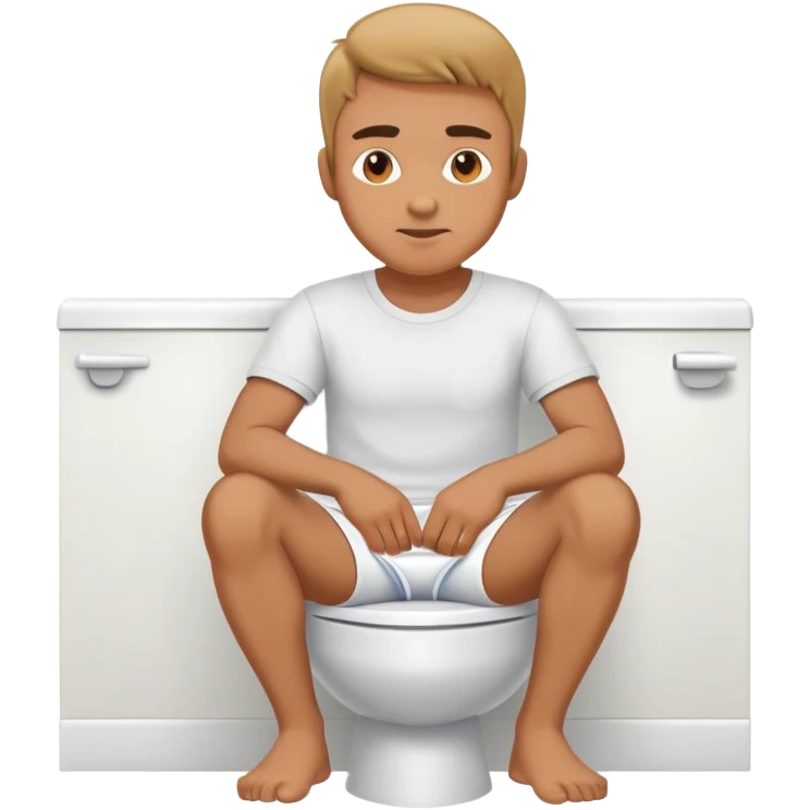A man sitting on the toilet  emoji