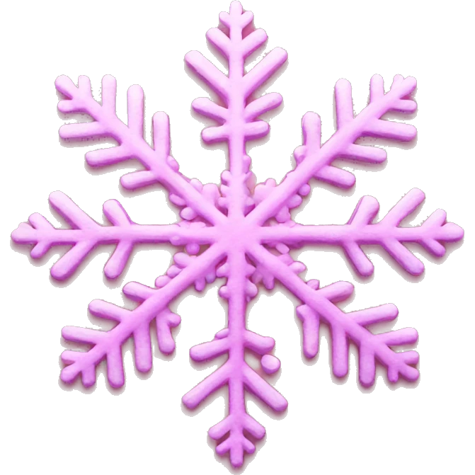 Pink snowflake emoji