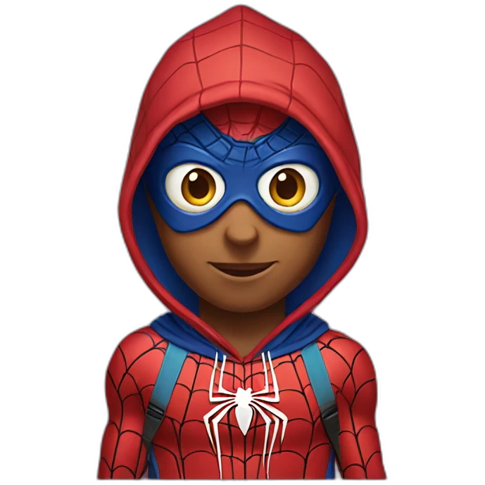 Spiderman with a hoodie emoji