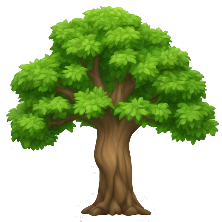 arbol en  un planeta emoji