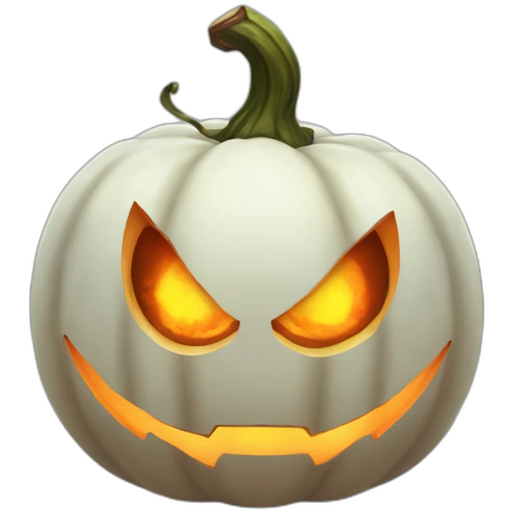 Whitefire pumpkin head with demon eyes emoji