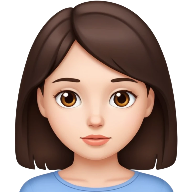 Naked short brunette pretty girl touching herself emoji