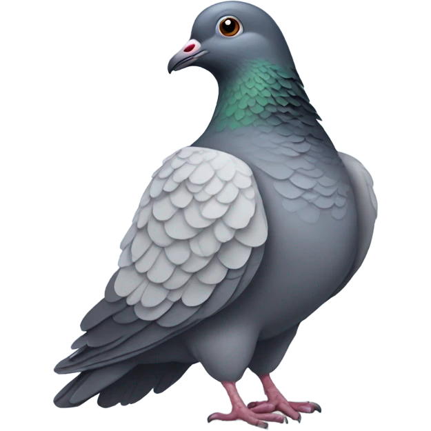 Pigeon with a heart emoji
