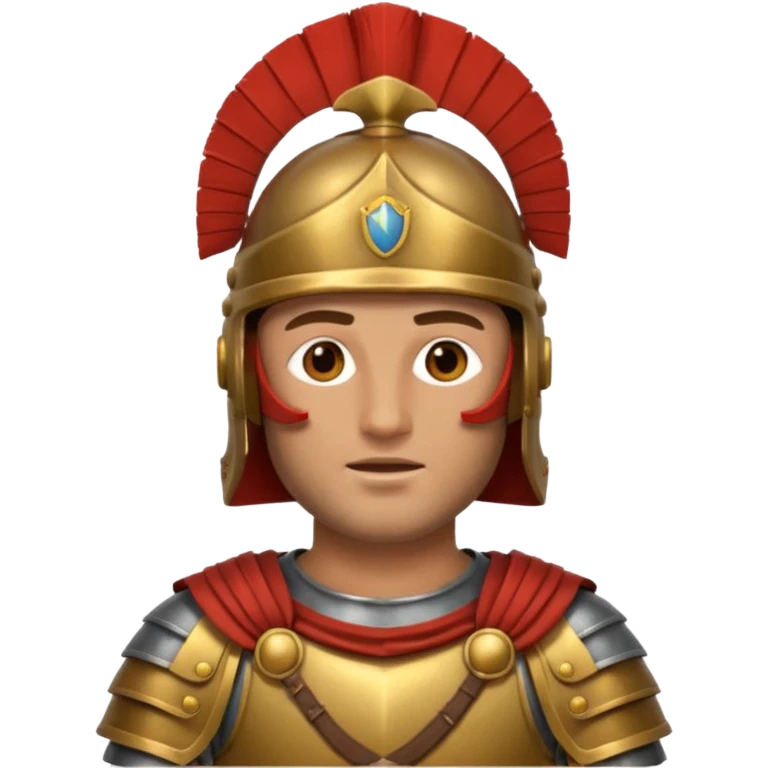  Emoji portrait of a Roman legionary. Helmet, armor, emoji