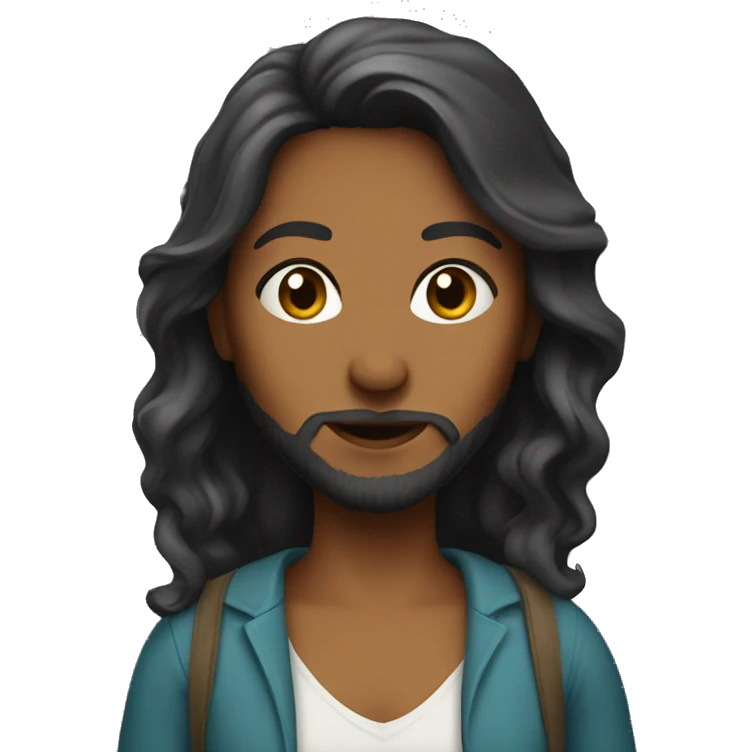 ihdiana jones with beard emoji