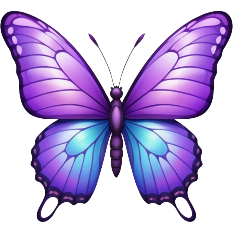 Purple butterfly with sharp ends on their wings emoji