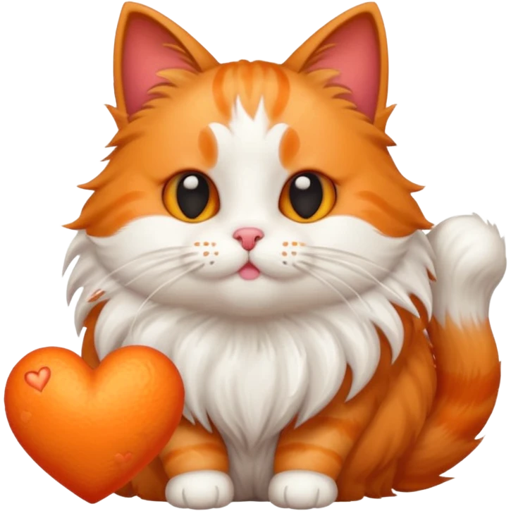 A cat blowing a heart emoji