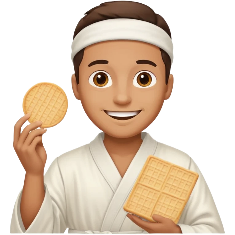 Wafer delivering man emoji