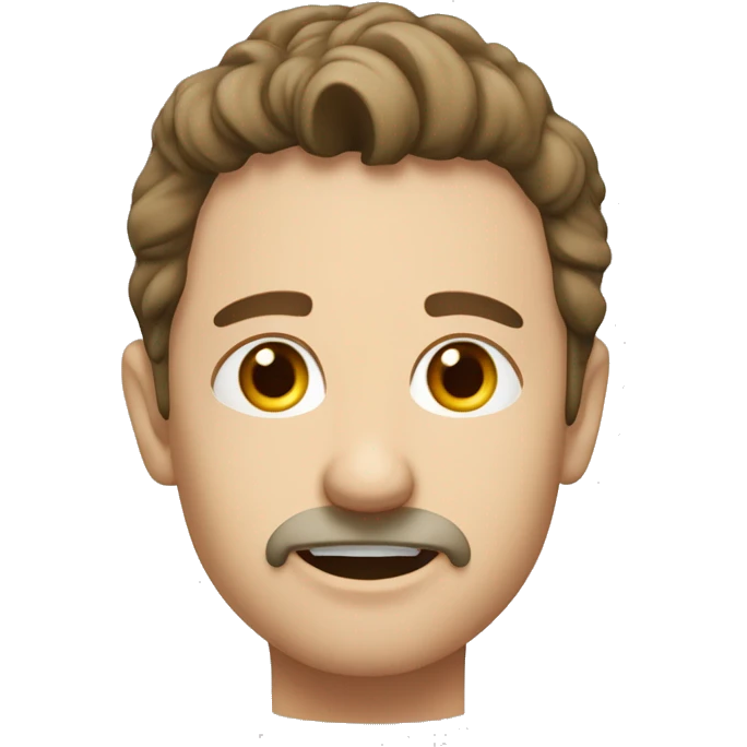 Er schielt und macht ein spitzen mund emoji