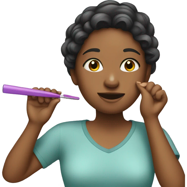 Girl getting ready emoji