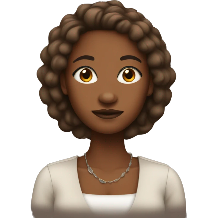 brown skin African American  emoji