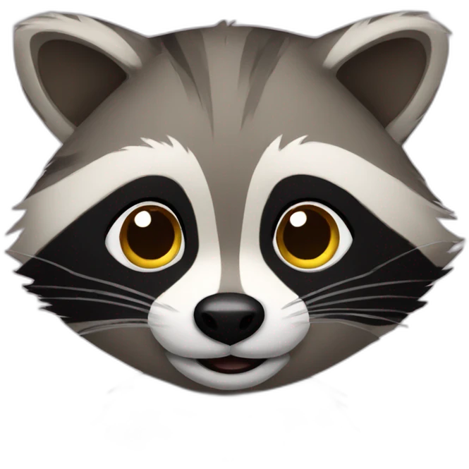 Raccoon in the house emoji
