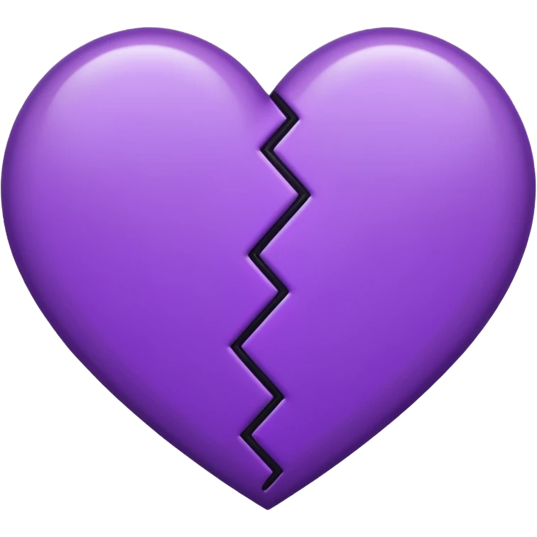 Half Black & Half Purple Hearts emoji