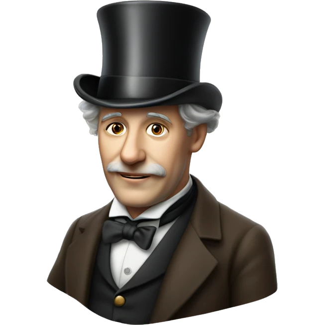 Photorealistic man A British gentleman in a monocle and a top hat with a cup of tea in his hand emoji