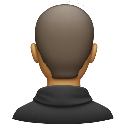 man turned from behind emoji