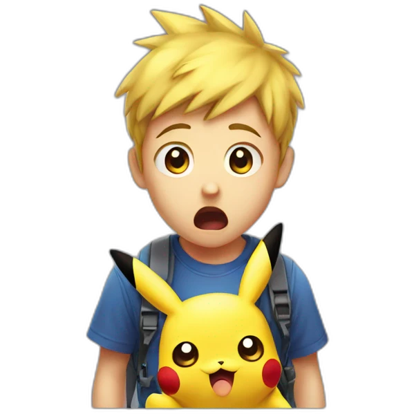 Shocked pikachu emoji