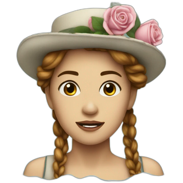 The character Rose from the titanic in the water emoji