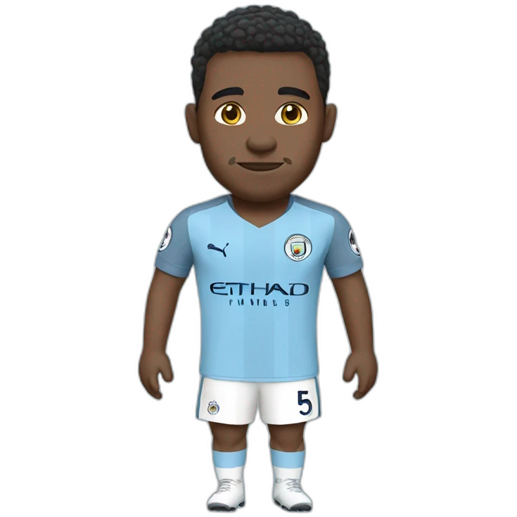 Man wearing Manchester city kit emoji