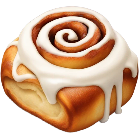 Cinnamon roll with icing emoji