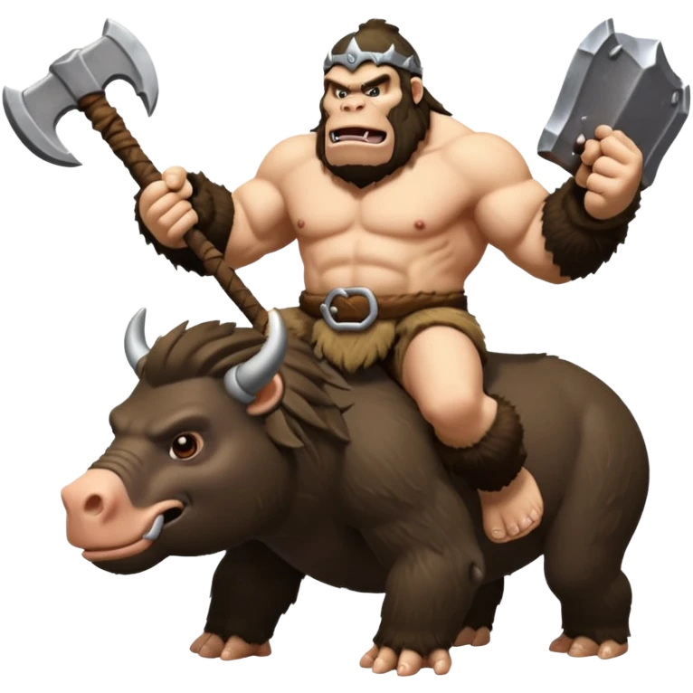 king kong on hog rider clash of clans emoji