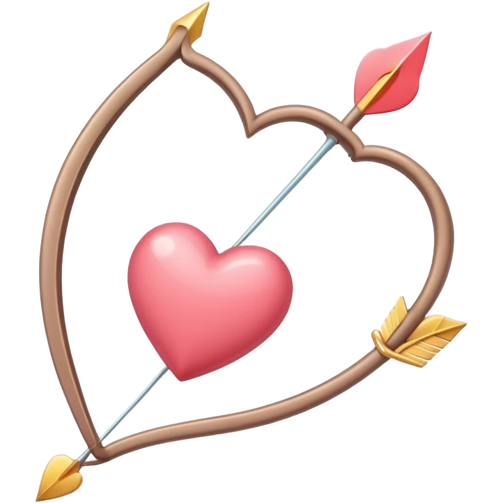 Romantic pastel Cupid’s bow and arrow emoji
