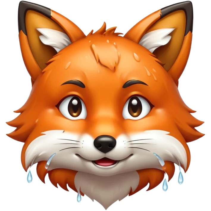 Furry fox cries emoji