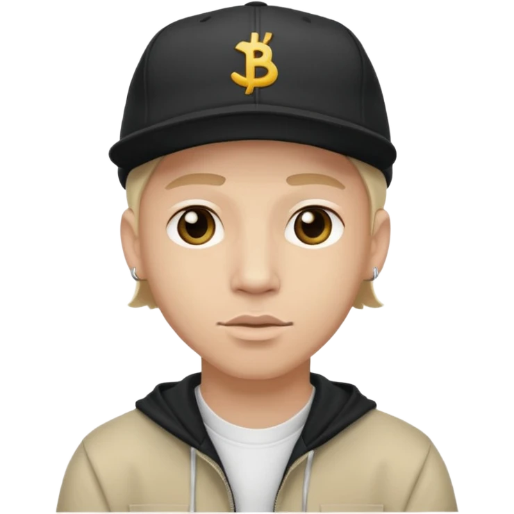 headshot of a white male rapper emoji
