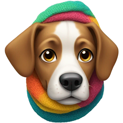 Dog wearing a snood emoji