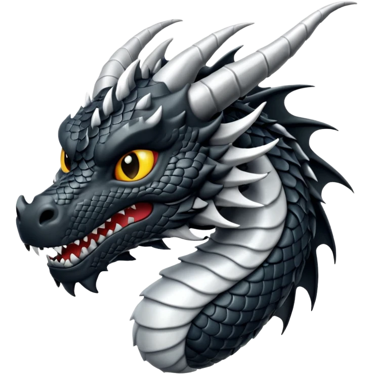 Black and white dragon emoji text emoji