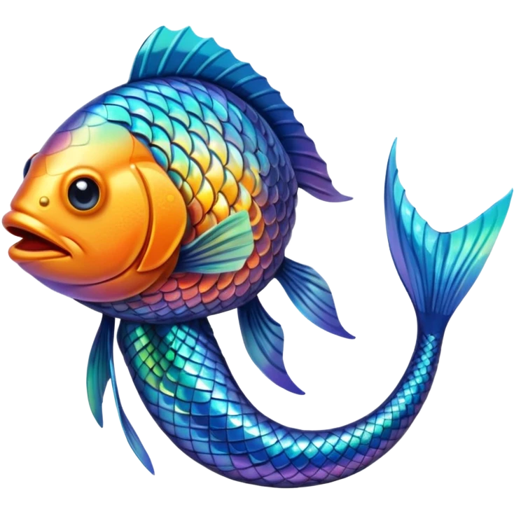 Just the fish's tail emoji