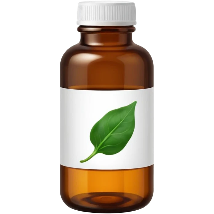 brown glass bottle of supplements with white label, black thin title K2 and small spinach emoji emoji