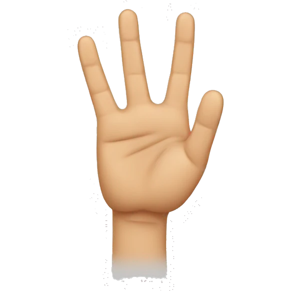 Serbian 3 finger hand emoji emoji
