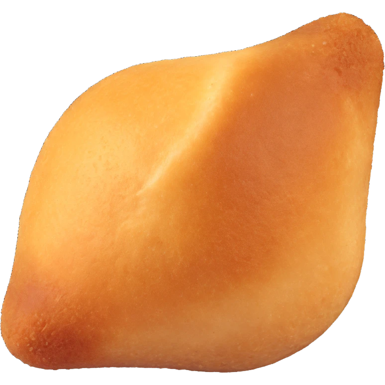 exaggerated texture, crispy, golden brown coxinha, 3d style, isolated on transparent background emoji