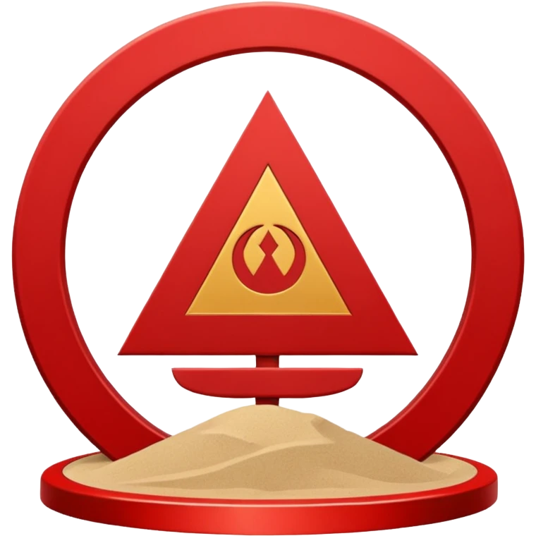 Create a circular casting sigil based off of the wizard101 balance school using base color sand and trim color red. A scale is the main focus here  emoji