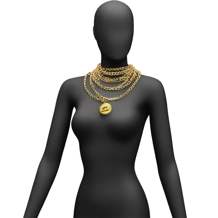 Mannequin with necklace  emoji