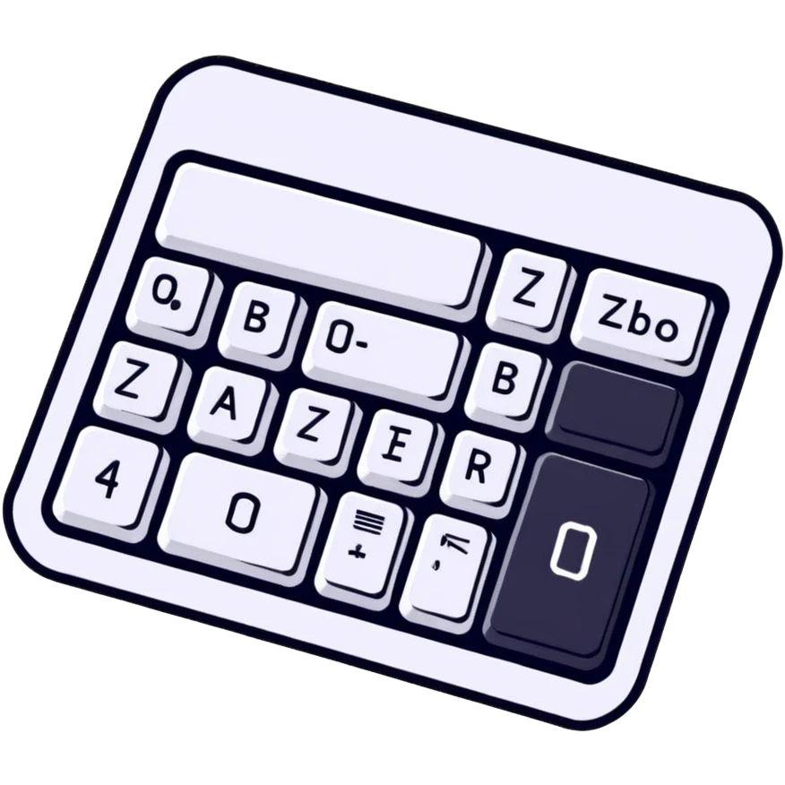 Number 0 keycap, keyboard button with the digit zero emoji