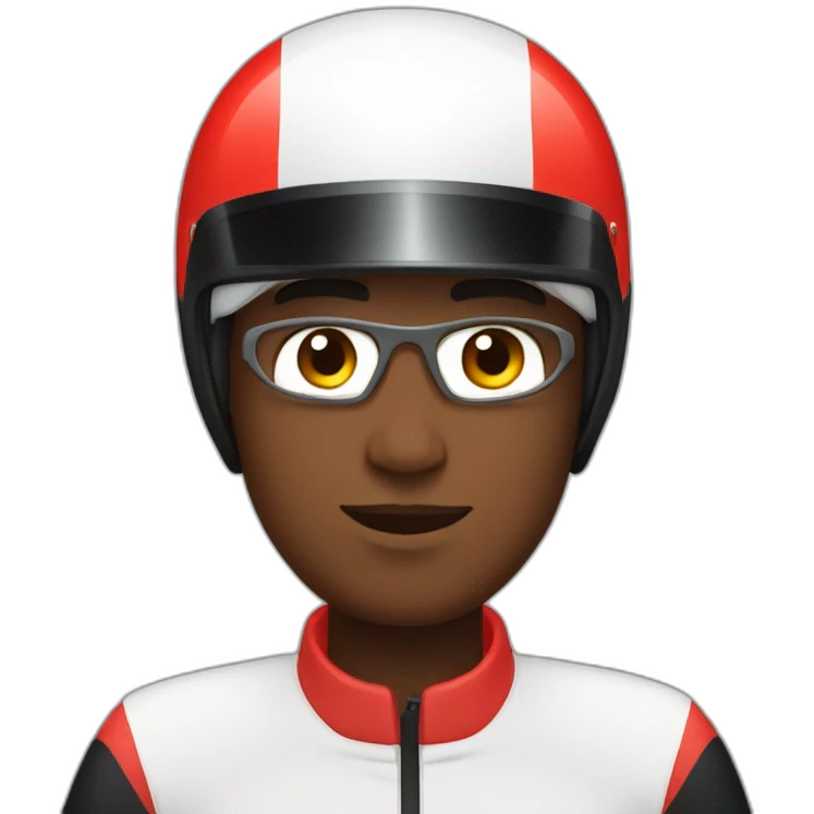red white and black karting emoji